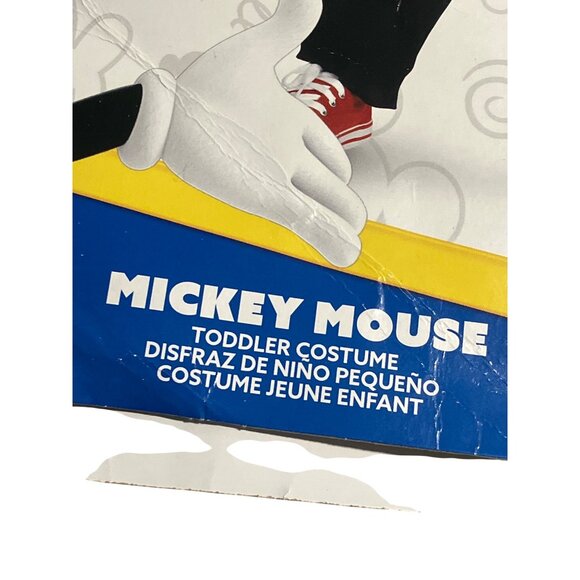 Mickey Mouse Toddler Costume By Disguise M (3T-4T) PVC Material Black and Red - Picture 3 of 10